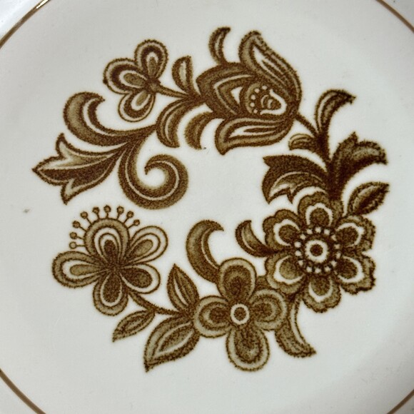 Vintage Brown Monterrey Stoneware by MSI Japan 10in Dinner Plate 70s - Picture 3 of 7